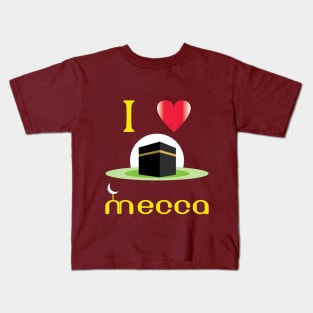 Mecca Kaaba Hajj gift-I love mecca kaaba hajj gift Kids T-Shirt
